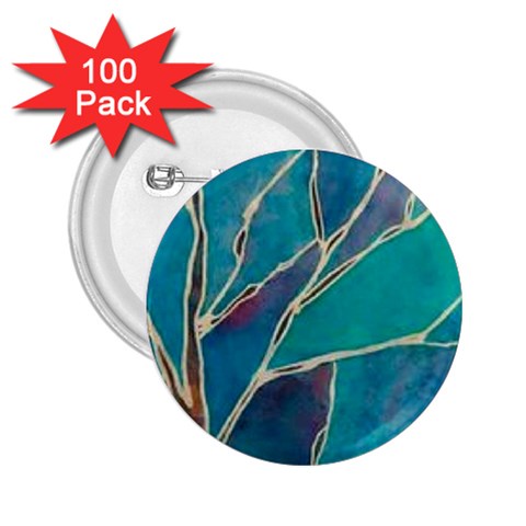 Aqua Batik, Abstract, Colorful 2.25  Buttons (100 pack)  from ArtsNow.com Front