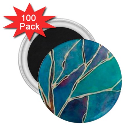 Aqua Batik, Abstract, Colorful 2.25  Magnets (100 pack)  from ArtsNow.com Front