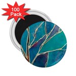 Aqua Batik, Abstract, Colorful 2.25  Magnets (100 pack) 