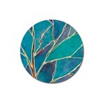 Aqua Batik, Abstract, Colorful Magnet 3  (Round)