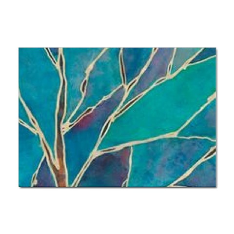 Aqua Batik, Abstract, Colorful Sticker A4 (100 pack) from ArtsNow.com Front