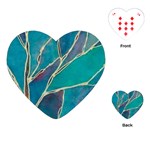 Aqua Batik, Abstract, Colorful Playing Cards Single Design (Heart)