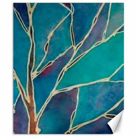 Aqua Batik, Abstract, Colorful Canvas 8  x 10  from ArtsNow.com 8.15 x9.66  Canvas - 1