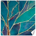 Aqua Batik, Abstract, Colorful Canvas 12  x 12 