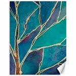 Aqua Batik, Abstract, Colorful Canvas 12  x 16 