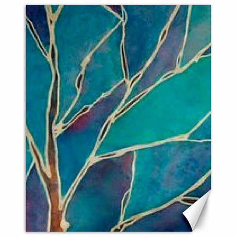 Aqua Batik, Abstract, Colorful Canvas 16  x 20  from ArtsNow.com 15.75 x19.29  Canvas - 1