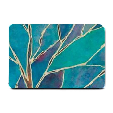 Aqua Batik, Abstract, Colorful Small Doormat from ArtsNow.com 24 x16  Door Mat