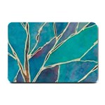 Aqua Batik, Abstract, Colorful Small Doormat