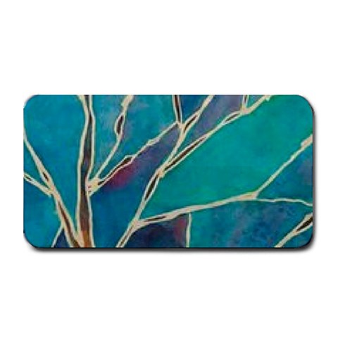 Aqua Batik, Abstract, Colorful Medium Bar Mat from ArtsNow.com 16 x8.5  Bar Mat