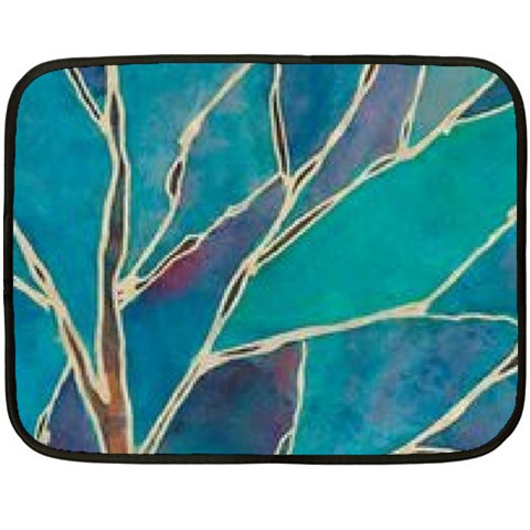 Aqua Batik, Abstract, Colorful Fleece Blanket (Mini) from ArtsNow.com 35 x27  Blanket