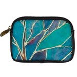 Aqua Batik, Abstract, Colorful Digital Camera Leather Case