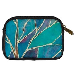 Aqua Batik, Abstract, Colorful Digital Camera Leather Case from ArtsNow.com Back