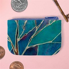 Aqua Batik, Abstract, Colorful Mini Coin Purse from ArtsNow.com Back