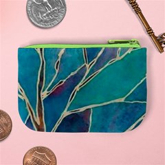 Aqua Batik, Abstract, Colorful Mini Coin Purse from ArtsNow.com Back