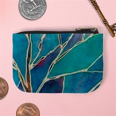 Aqua Batik, Abstract, Colorful Mini Coin Purse from ArtsNow.com Back