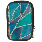 Aqua Batik, Abstract, Colorful Compact Camera Leather Case