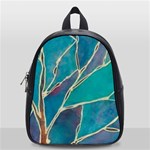 Aqua Batik, Abstract, Colorful School Bag (Small)