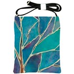 Aqua Batik, Abstract, Colorful Shoulder Sling Bag