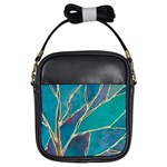 Aqua Batik, Abstract, Colorful Girls Sling Bag