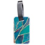 Aqua Batik, Abstract, Colorful Luggage Tag (two sides)