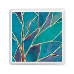 Aqua Batik, Abstract, Colorful Memory Card Reader (Square)