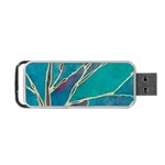 Aqua Batik, Abstract, Colorful Portable USB Flash (One Side)