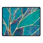 Aqua Batik, Abstract, Colorful Two Sides Fleece Blanket (Small)