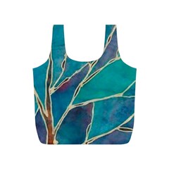 Aqua Batik, Abstract, Colorful Full Print Recycle Bag (S) from ArtsNow.com Front