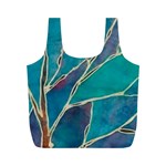 Aqua Batik, Abstract, Colorful Full Print Recycle Bag (M)