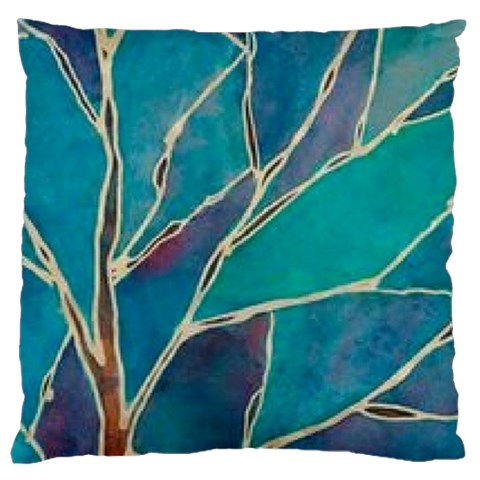 Aqua Batik, Abstract, Colorful Large Premium Plush Fleece Cushion Case (Two Sides) from ArtsNow.com Front