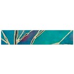 Aqua Batik, Abstract, Colorful Small Premium Plush Fleece Scarf