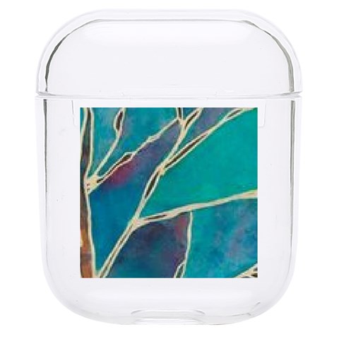 Aqua Batik, Abstract, Colorful Hard PC AirPods 1/2 Case from ArtsNow.com Front