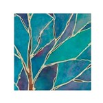 Aqua Batik, Abstract, Colorful Square Satin Scarf (30  x 30 )