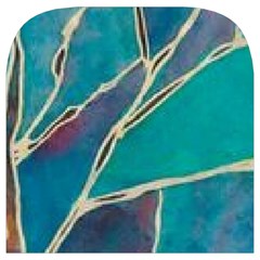 Aqua Batik, Abstract, Colorful Toiletries Pouch from ArtsNow.com Cover