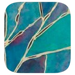 Aqua Batik, Abstract, Colorful Toiletries Pouch from ArtsNow.com Side Right