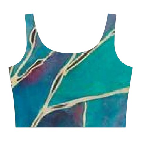 Aqua Batik, Abstract, Colorful Midi Sleeveless Dress from ArtsNow.com Top Front