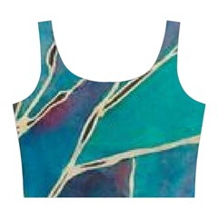 Aqua Batik, Abstract, Colorful Midi Sleeveless Dress from ArtsNow.com Top Back