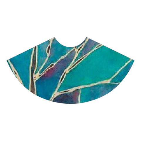 Aqua Batik, Abstract, Colorful Midi Sleeveless Dress from ArtsNow.com Skirt Front