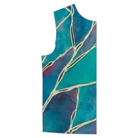 Aqua Batik, Abstract, Colorful Kid s Button Up Puffer Vest from ArtsNow.com Front Right