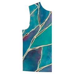 Aqua Batik, Abstract, Colorful Kid s Button Up Puffer Vest from ArtsNow.com Front Right