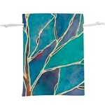 Aqua Batik, Abstract, Colorful Lightweight Drawstring Pouch (XL)