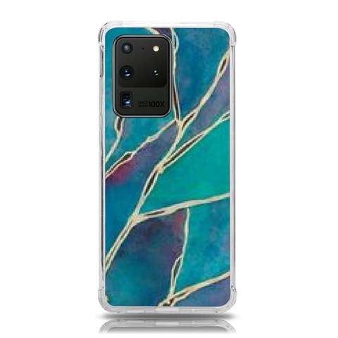 Aqua Batik, Abstract, Colorful Samsung Galaxy S20 Ultra 6.9 Inch TPU UV Case from ArtsNow.com Front