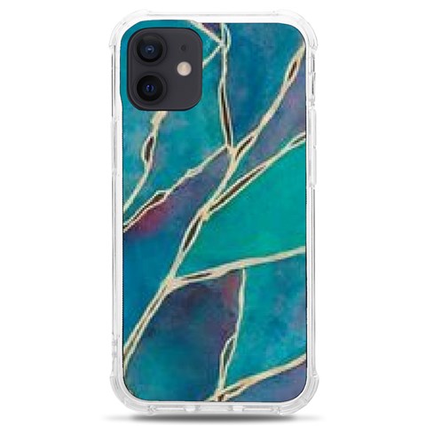 Aqua Batik, Abstract, Colorful iPhone 12 mini TPU UV Print Case	 from ArtsNow.com Front