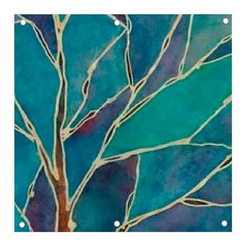 Aqua Batik, Abstract, Colorful Banner and Sign 3  x 3  from ArtsNow.com Front