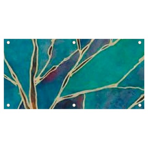 Aqua Batik, Abstract, Colorful Banner and Sign 4  x 2  from ArtsNow.com Front