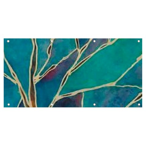 Aqua Batik, Abstract, Colorful Banner and Sign 8  x 4  from ArtsNow.com Front