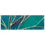 Aqua Batik, Abstract, Colorful Banner and Sign 9  x 3 