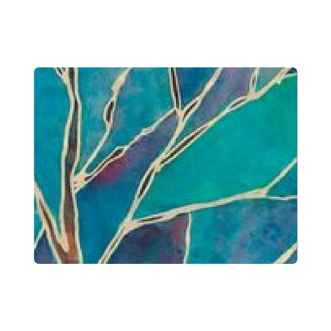 Aqua Batik, Abstract, Colorful Premium Plush Fleece Blanket (Mini) from ArtsNow.com 35 x27  Blanket Front