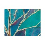 Aqua Batik, Abstract, Colorful Premium Plush Fleece Blanket (Mini)