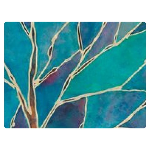 Aqua Batik, Abstract, Colorful Premium Plush Fleece Blanket (Extra Small) from ArtsNow.com 40 x30  Blanket Front